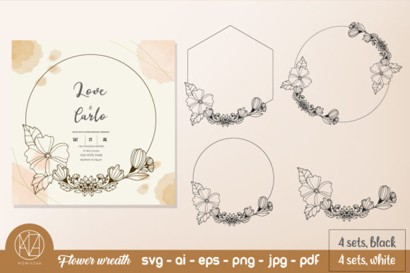 4 Hand Drawn Wedding Ornament: Graphics & Illustrations for Authentic Branding