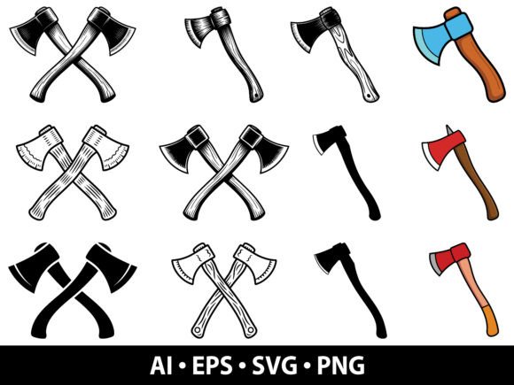 Axe SVG Bundle: Rustic, Rugged & Ready for Real Embroidery