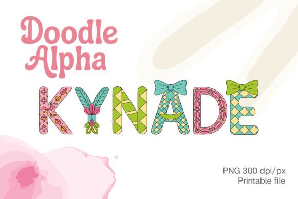Colorful Doodle Name Alpha Design: Graphics & Illustrations That Spark Joy