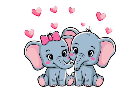 Cute Baby Elephant Vector