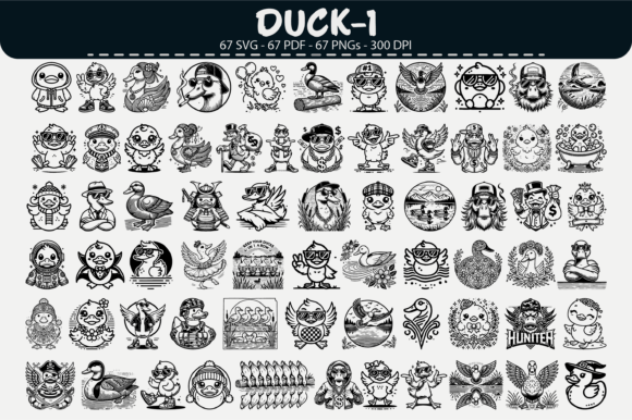 Duck Vector Clipart – 67 Designs: Graphics & Illustrations for Sellers