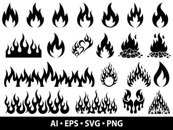 Flame SVG Bundle: Graphics & Illustrations for Bold Creative Design
