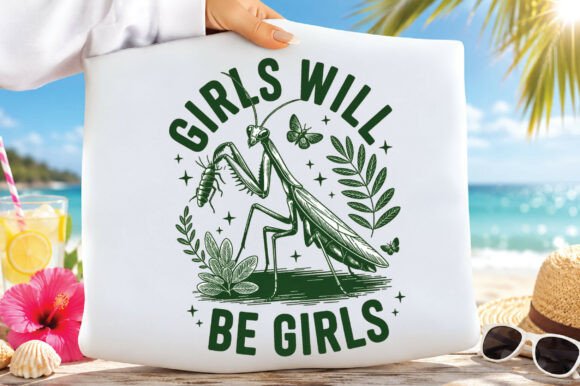 Girls Will Be Girls Bug Lover PNG: Graphics & Illustrations