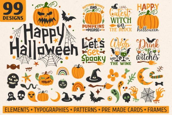 Halloween Graphics Bundle SVG, PNG, EPS Freebies