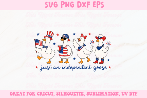 Just an Independent Goose SVG, July 4th