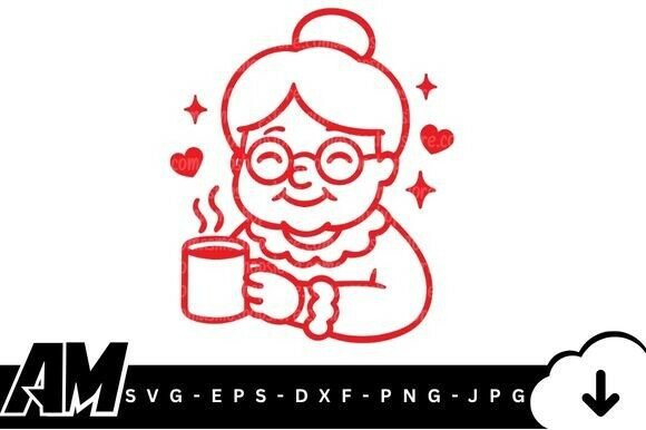 Mrs. Claus Hot Cocoa SVG: Holiday Graphics & Illustrations