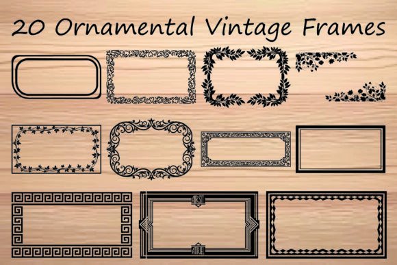Ornamental Vintage Frames Bundle: Graphics & Illustrations for Handmade Crafters