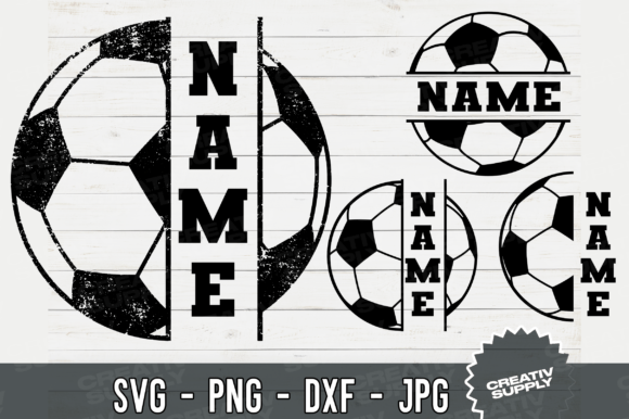 Soccer Ball SVG Split Monograms: Graphics & Illustrations