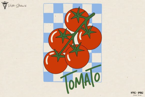Tomato Summer Lover SVG PNG: Graphics & Illustrations