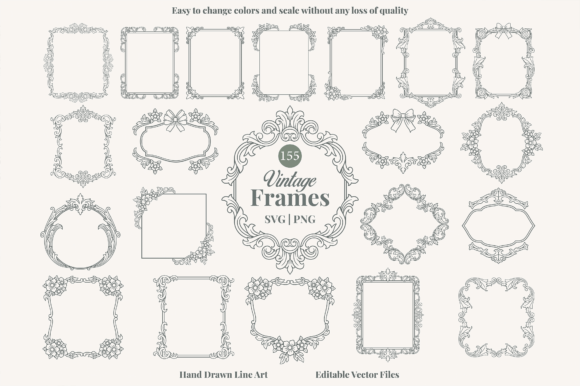 Vintage Ornamental Frame Bundle: Graphics & Illustrations