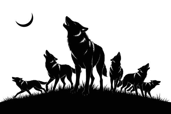 Wolf Silhouette Vector: Premium Graphics & Illustrations